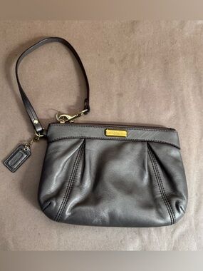 Coach Vintage Legacy in Metallic Bronze Leather. 7.5" by 5"